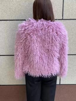 Women's Fake Mongolian Fur Coat with Big Collar, Autumn and Winter Fashionable Faux Fur Coat, Beach Wool Jacket