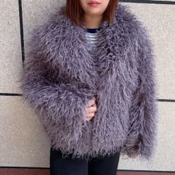 Women's Fake Mongolian Fur Coat with Big Collar, Autumn and Winter Fashionable Faux Fur Coat, Beach Wool Jacket