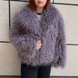 Women's Fake Mongolian Fur Coat with Big Collar, Autumn and Winter Fashionable Faux Fur Coat, Beach Wool Jacket