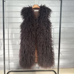 Mongolia Sheep Fur Women Long Vest Colorful Warm Faux Fur High Street Plush Coats Female Jacket Autumn Winter Furry Outerwear