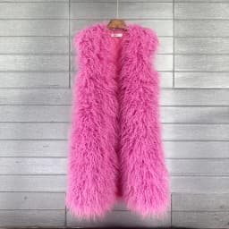 Mongolia Sheep Fur Women Long Vest Colorful Warm Faux Fur High Street Plush Coats Female Jacket Autumn Winter Furry Outerwear