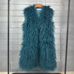 Mongolia Sheep Fur Women Long Vest Colorful Warm Faux Fur High Street Plush Coats Female Jacket Autumn Winter Furry Outerwear