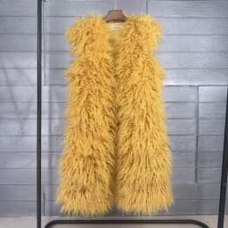 Mongolia Sheep Fur Women Long Vest Colorful Warm Faux Fur High Street Plush Coats Female Jacket Autumn Winter Furry Outerwear