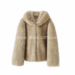 Neo Mint Exclusive Women Winter Hooded Faux Fur Coat Chic Street Fashion Girls Fluffy Fox Fur Jacket Thick Warm Shaggy Overcoat