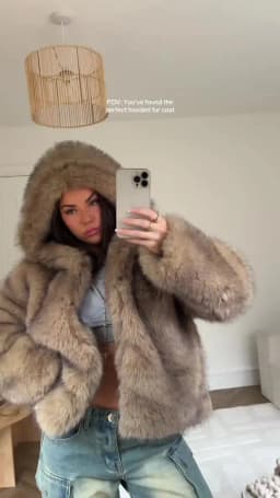 Neo Mint Exclusive Women Winter Hooded Faux Fur Coat Chic Street Fashion Girls Fluffy Fox Fur Jacket Thick Warm Shaggy Overcoat