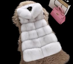 Women Faux Fur Vest Hooded Thick Warm Coat Zipper Sleeveless Streetwear Vests Hoodies Elegant Lady Cardigan Autumn Winter