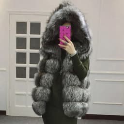 Women Faux Fur Vest Hooded Thick Warm Coat Zipper Sleeveless Streetwear Vests Hoodies Elegant Lady Cardigan Autumn Winter