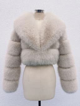 ZADORIN Luxury Big Collar Spliced Cropped Faux Fur Coat Woman Clothing Thicken Furry Faux Fur Jacket Winter Fur Coats Top Mujer