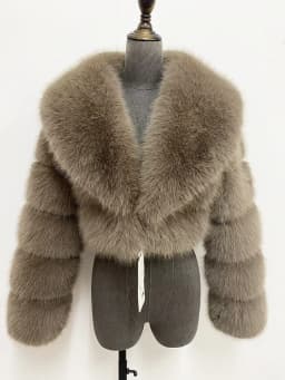 ZADORIN Luxury Big Collar Spliced Cropped Faux Fur Coat Woman Clothing Thicken Furry Faux Fur Jacket Winter Fur Coats Top Mujer