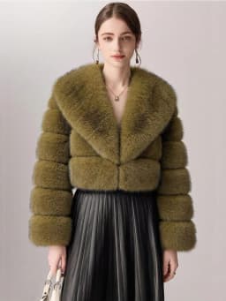 ZADORIN Luxury Big Collar Spliced Cropped Faux Fur Coat Woman Clothing Thicken Furry Faux Fur Jacket Winter Fur Coats Top Mujer