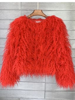 ZADORIN Mongolian fur Furry Faux Fur Coat Woman Fur Coats Autumn Winter Pink White Shaggy Faux Fur Jacket Tops Festival Clothing