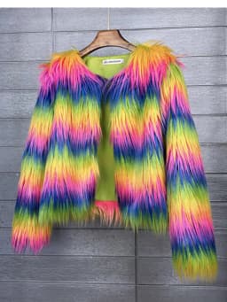 ZADORIN Mongolian fur Furry Faux Fur Coat Woman Fur Coats Autumn Winter Pink White Shaggy Faux Fur Jacket Tops Festival Clothing