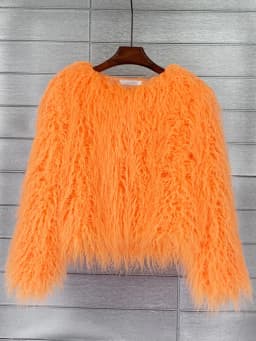 ZADORIN Mongolian fur Furry Faux Fur Coat Woman Fur Coats Autumn Winter Pink White Shaggy Faux Fur Jacket Tops Festival Clothing