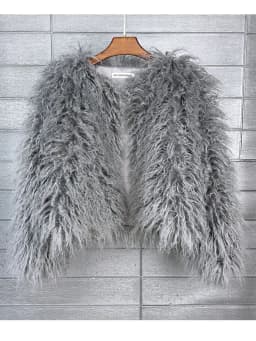 ZADORIN Mongolian fur Furry Faux Fur Coat Woman Fur Coats Autumn Winter Pink White Shaggy Faux Fur Jacket Tops Festival Clothing