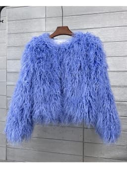 ZADORIN Mongolian fur Furry Faux Fur Coat Woman Fur Coats Autumn Winter Pink White Shaggy Faux Fur Jacket Tops Festival Clothing