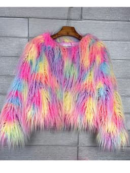ZADORIN Mongolian fur Furry Faux Fur Coat Woman Fur Coats Autumn Winter Pink White Shaggy Faux Fur Jacket Tops Festival Clothing