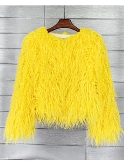 ZADORIN Mongolian fur Furry Faux Fur Coat Woman Fur Coats Autumn Winter Pink White Shaggy Faux Fur Jacket Tops Festival Clothing