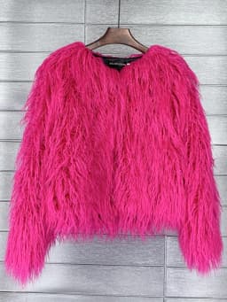ZADORIN Mongolian fur Furry Faux Fur Coat Woman Fur Coats Autumn Winter Pink White Shaggy Faux Fur Jacket Tops Festival Clothing