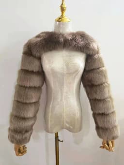 ZADORIN Autumn Winter Cropped Faux Fox Fur Coat Women Luxury Raccoon Long Sleeve Warm Fur Jackets Female Outerwear Pink Red