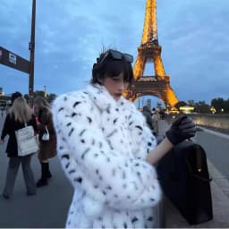 Faux Fur Jackets Women Print Long Coat Lapel Elegant Lace Up Cardigan Thick Jacket Loose Warm Jacket Autumn Winter 2025