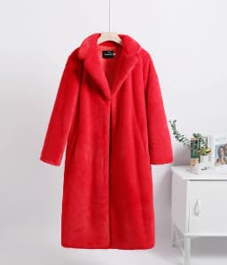 Luxury Faux Rabbit Fur Coats Fluffy Women's Two Tone Furry Long Overcoat Ladies Jacket Plus Size 5XL Thick Warm Loose Plush Coat