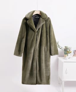 Luxury Faux Rabbit Fur Coats Fluffy Women's Two Tone Furry Long Overcoat Ladies Jacket Plus Size 5XL Thick Warm Loose Plush Coat
