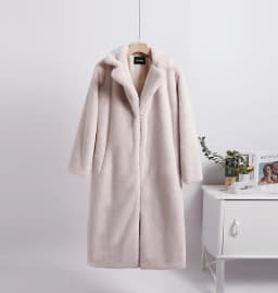 Luxury Faux Rabbit Fur Coats Fluffy Women's Two Tone Furry Long Overcoat Ladies Jacket Plus Size 5XL Thick Warm Loose Plush Coat