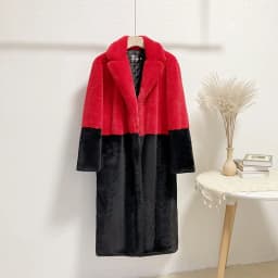 Luxury Faux Rabbit Fur Coats Fluffy Women's Two Tone Furry Long Overcoat Ladies Jacket Plus Size 5XL Thick Warm Loose Plush Coat