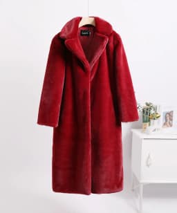 Luxury Faux Rabbit Fur Coats Fluffy Women's Two Tone Furry Long Overcoat Ladies Jacket Plus Size 5XL Thick Warm Loose Plush Coat