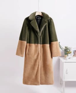 Luxury Faux Rabbit Fur Coats Fluffy Women's Two Tone Furry Long Overcoat Ladies Jacket Plus Size 5XL Thick Warm Loose Plush Coat