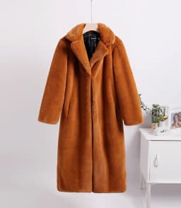 Luxury Faux Rabbit Fur Coats Fluffy Women's Two Tone Furry Long Overcoat Ladies Jacket Plus Size 5XL Thick Warm Loose Plush Coat