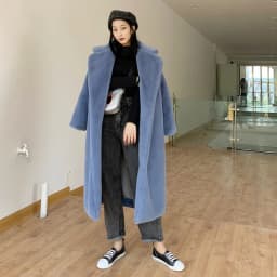 Luxury Faux Rabbit Fur Coats Fluffy Women's Two Tone Furry Long Overcoat Ladies Jacket Plus Size 5XL Thick Warm Loose Plush Coat