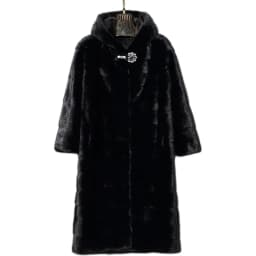 Winter women's new mink coat and hooded large size warm jacket