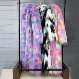 Imitation Fox Fur Faux Fur Women 2026 New Winter Fur Coat Faux Fox Fur Coat Imitation Beach Wool Jacquard Colorful Fur Coat H396