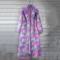 Imitation Fox Fur Faux Fur Women 2026 New Winter Fur Coat Faux Fox Fur Coat Imitation Beach Wool Jacquard Colorful Fur Coat H396