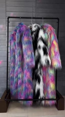 Imitation Fox Fur Faux Fur Women 2026 New Winter Fur Coat Faux Fox Fur Coat Imitation Beach Wool Jacquard Colorful Fur Coat H396
