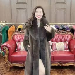 Faux Fur Coats Women Long Coat Thick Warm Turn Down Collar Elegant Maxi Open Stitch Spring Outerwear Autumn Winter Jackets