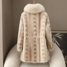 Faux Fur Coat for Women,Covered Button Jacket,Adjustable Waist,High Quality,Turn-down Collar Overcoat,Female Clothes,New,Winter