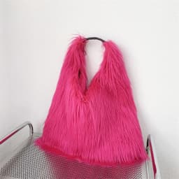 00s Cool Y2k Street Girls Hot Fluffy Furry Shoulder Bag Women Luxury Brand Fashion Faux Fur Hobos Big Tote Bag Harajuku Handbags