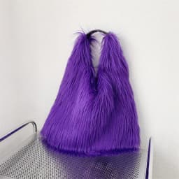 00s Cool Y2k Street Girls Hot Fluffy Furry Shoulder Bag Women Luxury Brand Fashion Faux Fur Hobos Big Tote Bag Harajuku Handbags
