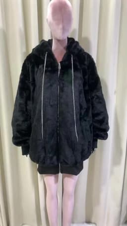 Mauroicardi Winter Cool Oversized Warm Thick Soft Faux Fur Coat Hoodie Women with Bear Ears Punk Style Fluffy Jacket Streetwear