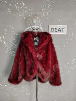 DEAT Fashion Faux Fur Coat Women's Hooded Long Sleeve Green Black Loose Plush Imitation Fox Fur Jacket Winter 2024 New 7AB6469