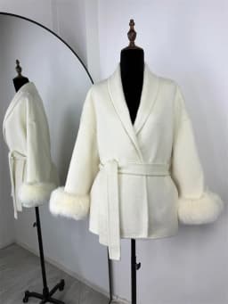 Trendix Fox Fur Woolen Women's Autumn Coat Fashion Patchwork Double-Sided Wool Overcoat 2025 New Elegant Office Commuter Jacket
