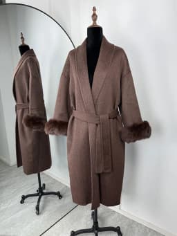Trendix Fox Fur Woolen Women's Autumn Coat Fashion Patchwork Double-Sided Wool Overcoat 2025 New Elegant Office Commuter Jacket
