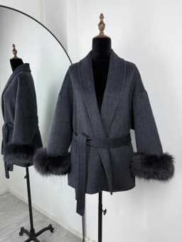 Trendix Fox Fur Woolen Women's Autumn Coat Fashion Patchwork Double-Sided Wool Overcoat 2025 New Elegant Office Commuter Jacket