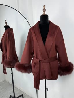 Trendix Fox Fur Woolen Women's Autumn Coat Fashion Patchwork Double-Sided Wool Overcoat 2025 New Elegant Office Commuter Jacket