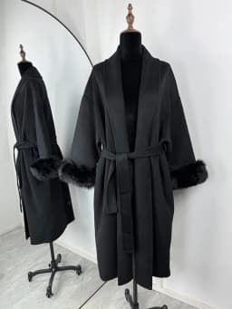 Trendix Fox Fur Woolen Women's Autumn Coat Fashion Patchwork Double-Sided Wool Overcoat 2025 New Elegant Office Commuter Jacket