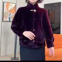 2026 Winter New Mink-Like Coat Women Fur Jacket Thickened Stand-UP Collar Outwear Short Mink Velvet Overcoat Female Fashion Tops