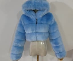 Women Hooded Faux Fur Coats Solid Short Jackets Mini Lenth Long Sleeves Open Stitch Straight Y2k Casual 2026 Autumn Winter