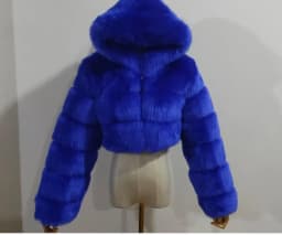 Women Hooded Faux Fur Coats Solid Short Jackets Mini Lenth Long Sleeves Open Stitch Straight Y2k Casual 2026 Autumn Winter